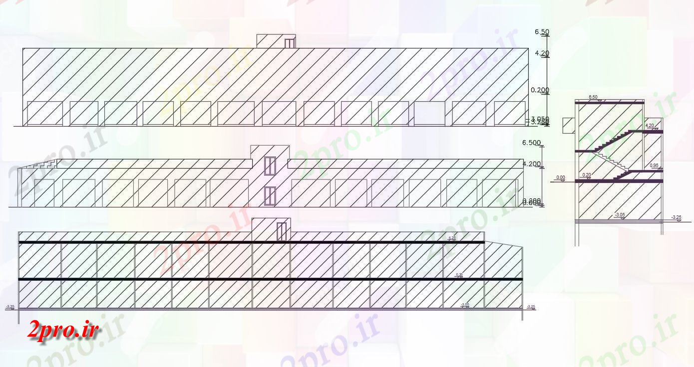 دانلود نقشه ساختمان اداری - تجاری - صنعتی   بازرگانی ساختمان (کد47916)