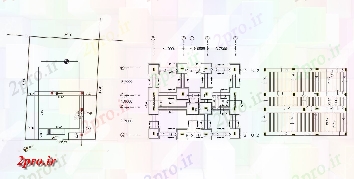 دانلود نقشه جزئیات ستون فوت مربع ساخت و ساز خانه طرحی کار (کد47918)
