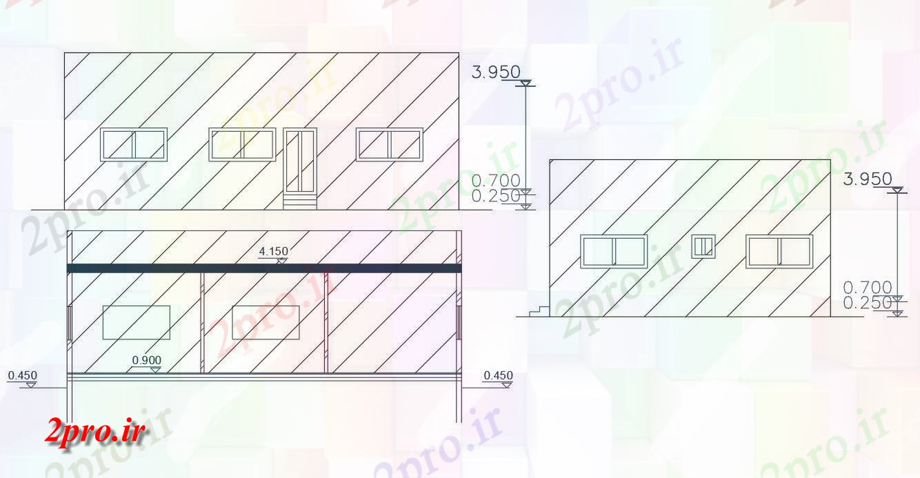 دانلود نقشه مسکونی  ، ویلایی ، آپارتمان  فوت مربع ساختمان خانه (کد47922)