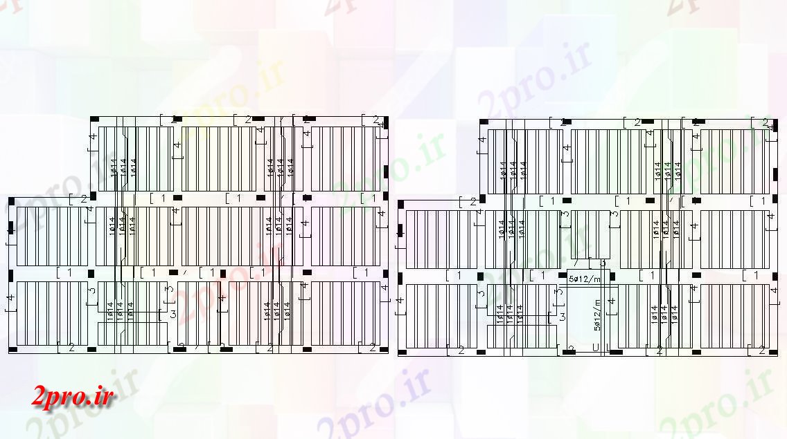 دانلود نقشه جزئیات ساخت و ساز    ستون طراحی ساختار موج نو نوار (کد47951)