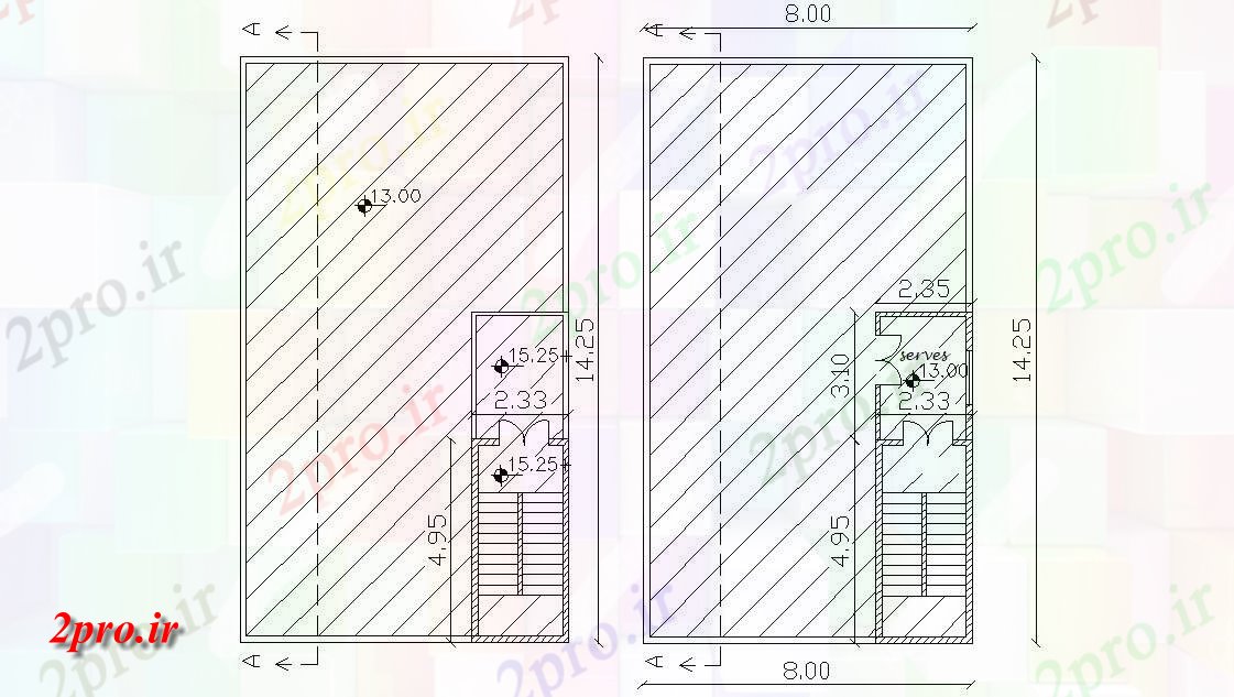 دانلود نقشه مسکونی  ، ویلایی ، آپارتمان    طرحی تراس   (کد47985)