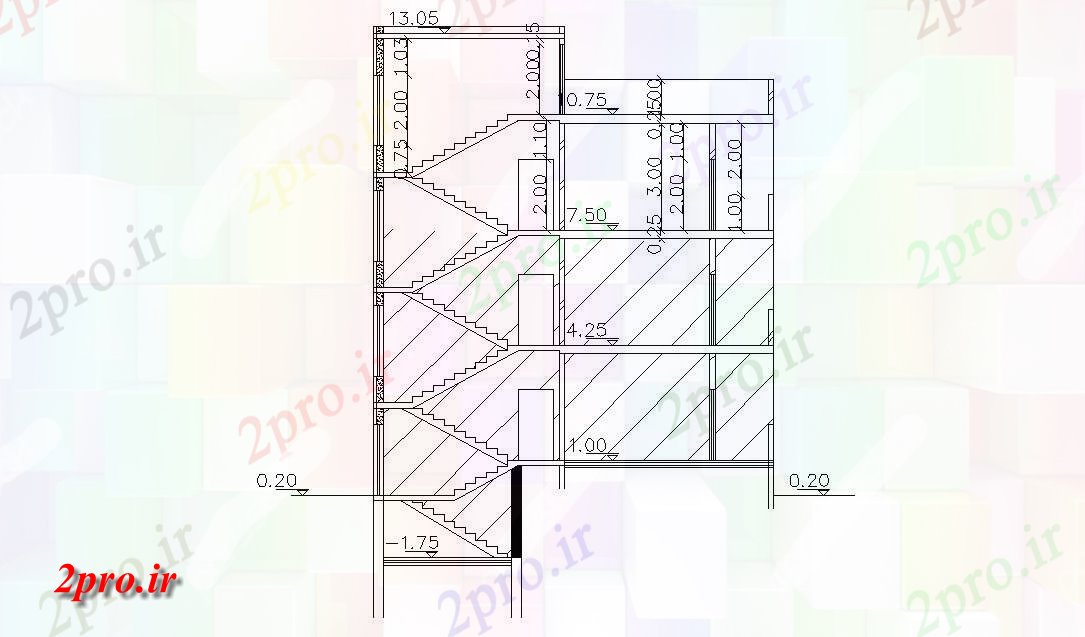 دانلود نقشه مسکونی  ، ویلایی ، آپارتمان   مسکن واحد آپارتمان   (بخشی)  نشیمن (کد47997)