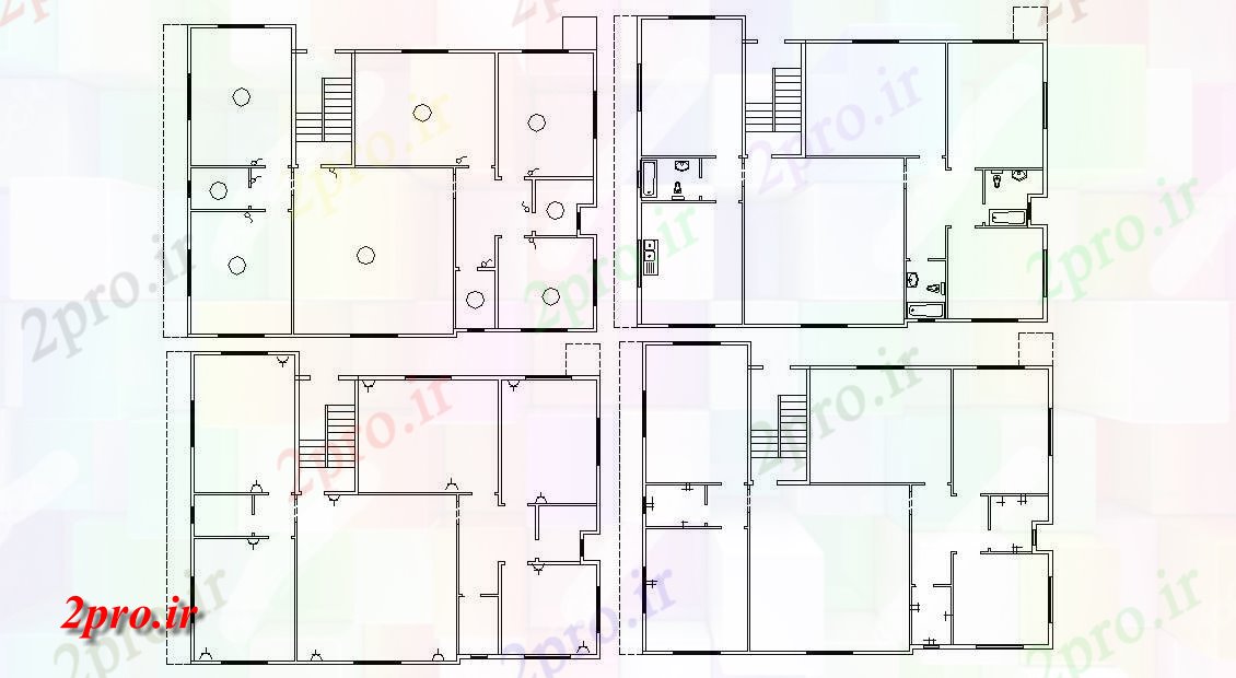 دانلود نقشه مسکونی  ، ویلایی ، آپارتمان   زندگی آپارتمان   طراحی طرحی معماری  (کد48006)