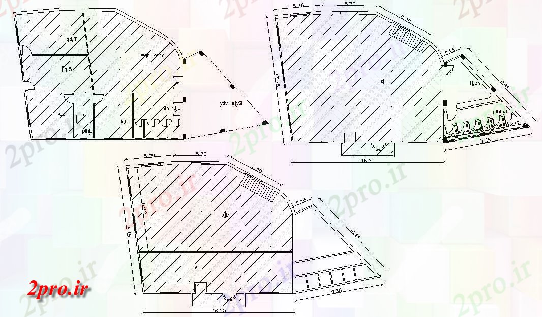 دانلود نقشه ساختمان اداری - تجاری - صنعتی ساختمان طراحی طرحی معماری  (کد48012)