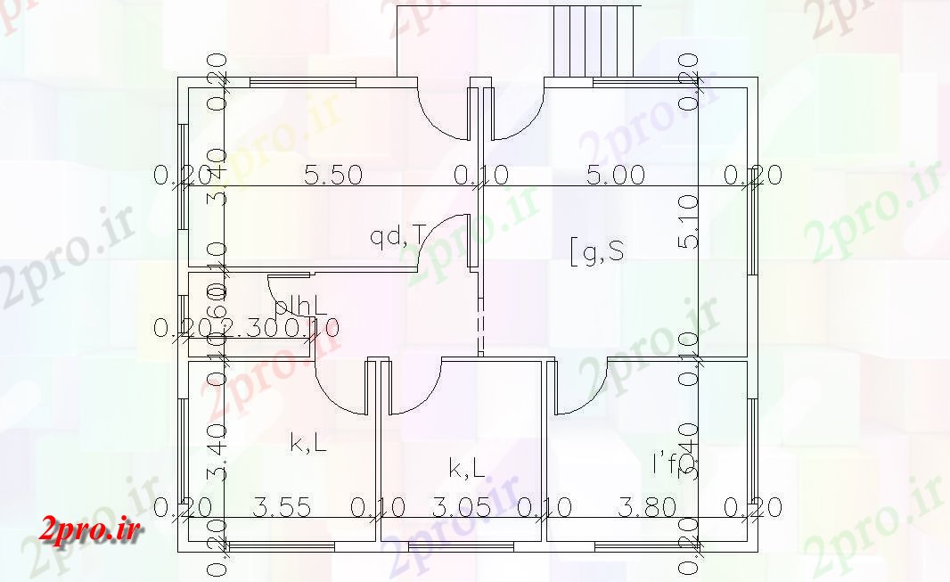 دانلود نقشه مسکونی  ، ویلایی ، آپارتمان  محل اقامت یک طبقه خانه طرحی چیدمان  (کد48013)