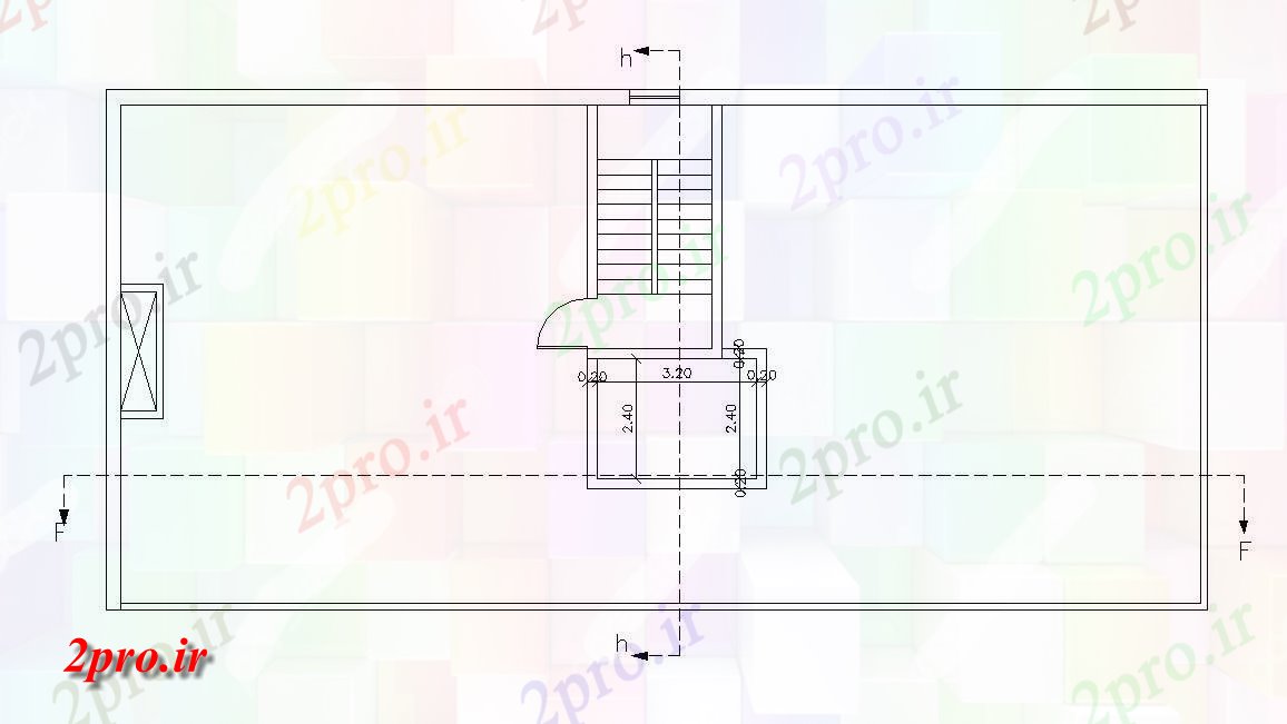 دانلود نقشه مسکونی  ، ویلایی ، آپارتمان  آپارتمان تراس طراحی (کد48025)