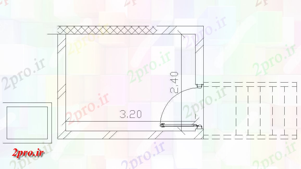 دانلود نقشه مسکونی  ، ویلایی ، آپارتمان   طراحی و طرحی بندی اتاق دو بعدی  (کد48026)