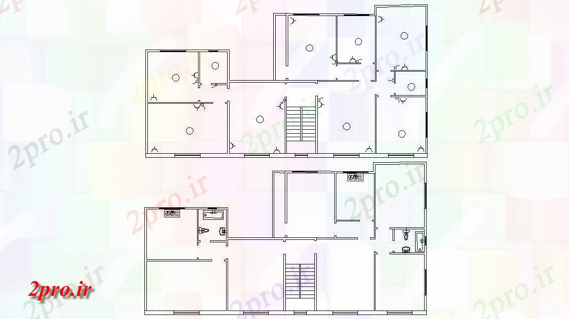 دانلود نقشه آپارتمان   یک طبقه  تک طبقه اصلی طرحی چیدمان  (کد48077)
