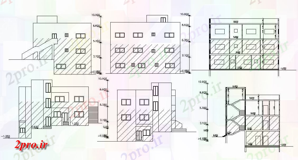 دانلود نقشه مسکونی  ، ویلایی ، آپارتمان  آپارتمان (بخشی) و نما طراحی   (کد48095)