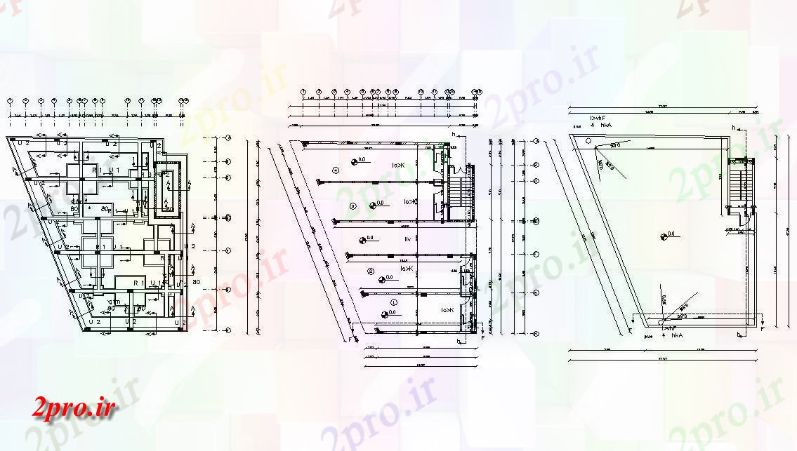 دانلود نقشه ساختمان اداری - تجاری - صنعتی طرحی بنیاد فروشگاه و طرحی بندی ستون طراحی (کد48096)