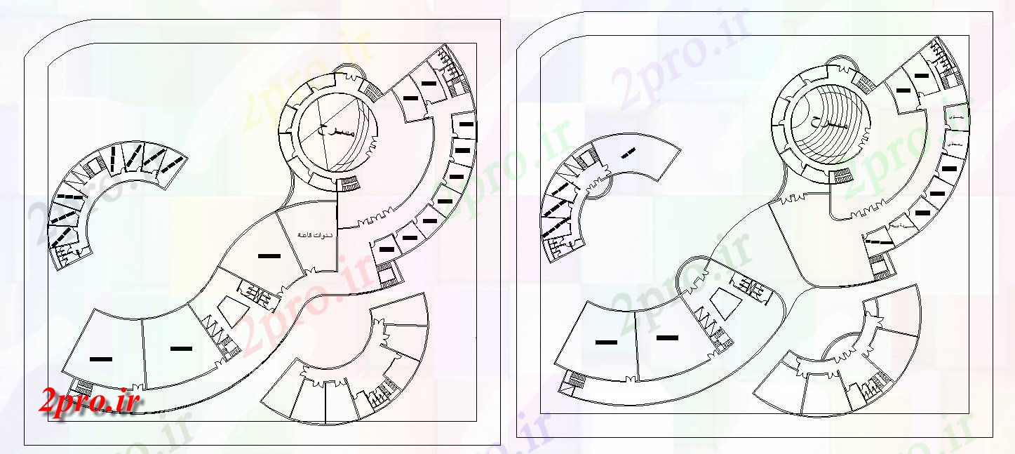 دانلود نقشه ساختمان اداری - تجاری - صنعتی ساختار ساختمان خشن شکل نگرفته برای   (کد48212)