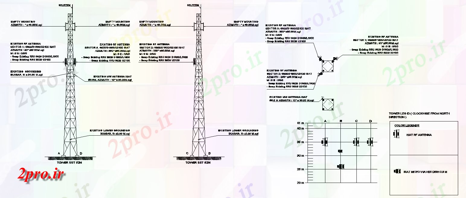 دانلود نقشه قالب اسکلت فلزی  تلفن برج دقیق رسم  این  طراحی کاملا   (کد48214)