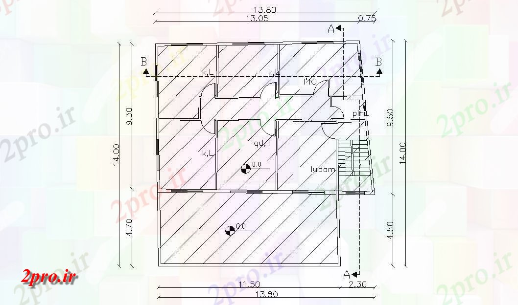 دانلود نقشه خانه های کوچک ، نگهبانی ، سازمانی -   طرحی خانه نشیمن   (کد48279)