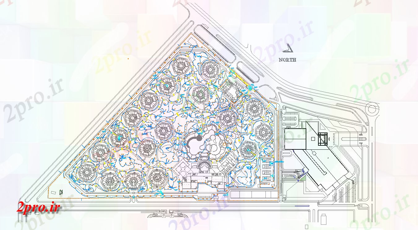 دانلود نقشه اتوماسیون باغ  هتل چشم انداز روشنایی طبقه طراحی طرحی   (کد48299)