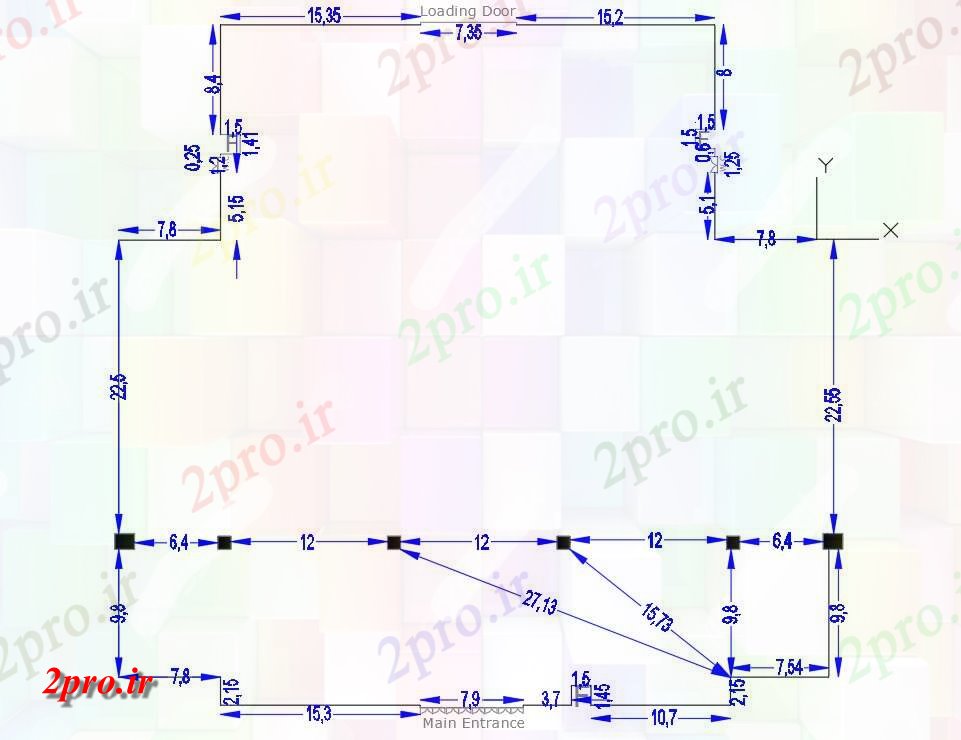 دانلود نقشه مسکونی  ، ویلایی ، آپارتمان  طرحی تالار عروسی طبقه به صورت  design (کد48317)