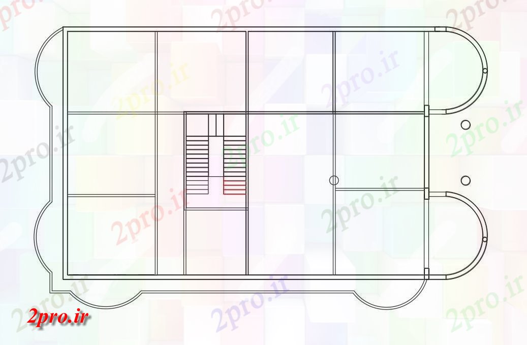 دانلود نقشه آپارتمان   یک طبقه BHK خانه  یک طرحی   خشن (کد48323)