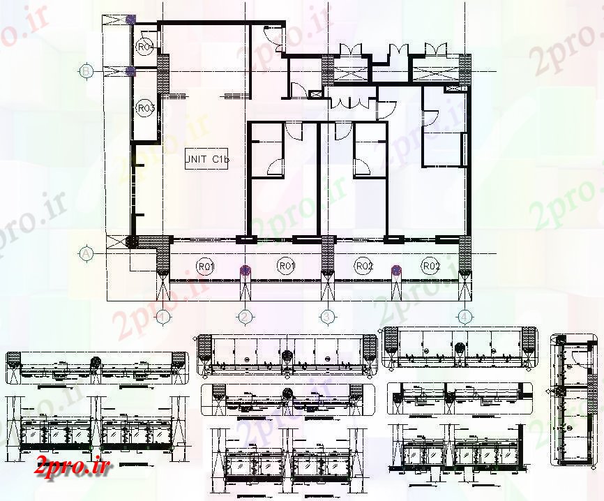 دانلود نقشه مسکونی  ، ویلایی ، آپارتمان  BHK خانه  یک طرحی خشن از    در دسترس (کد48324)