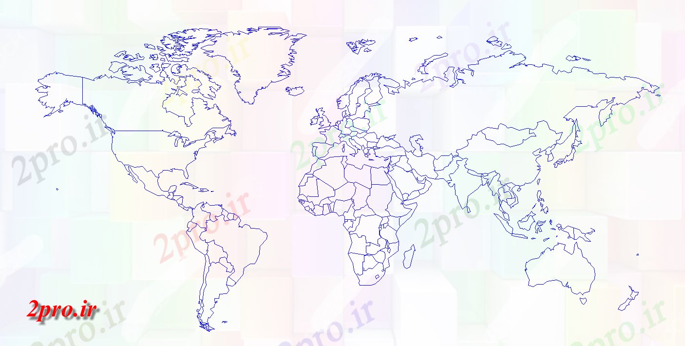 دانلود نقشه طراحی جزئیات ساختار نقشه جهان نمای کلی مرز ،    به صورت  (کد48335)