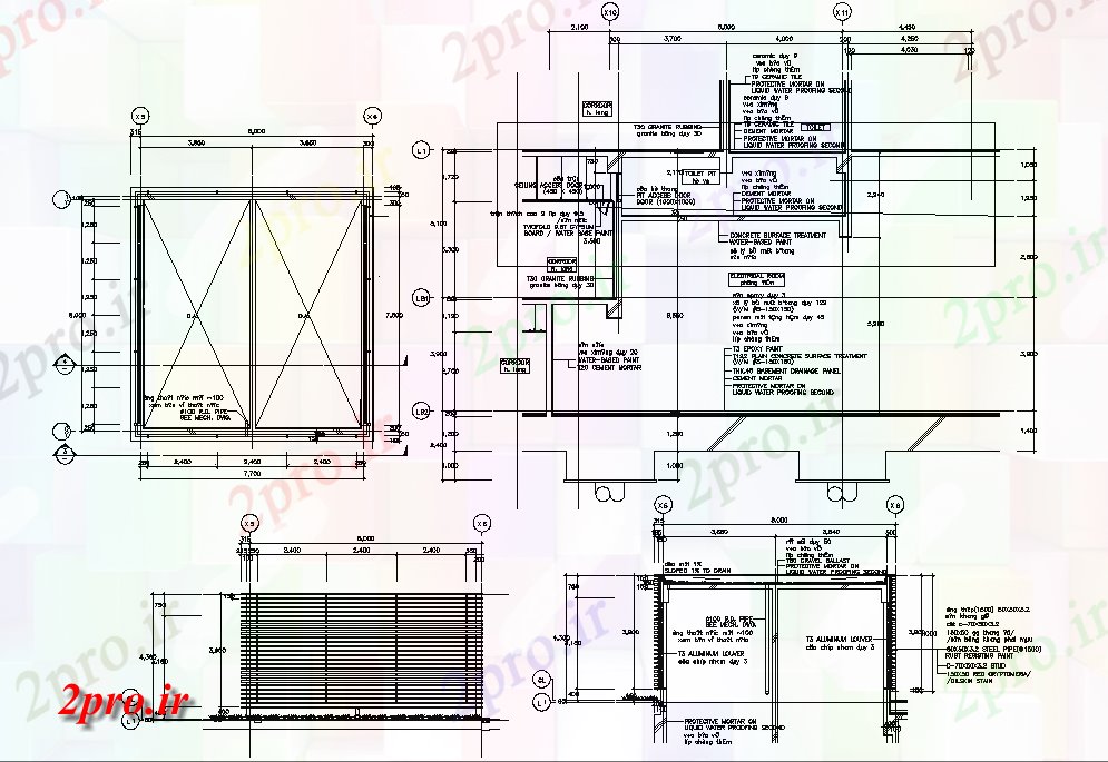 دانلود نقشه پلان مقطعی   اتوکد  با توجه به جزئیات بخش مختصر از ساختمان کارخانه،   (کد48371)