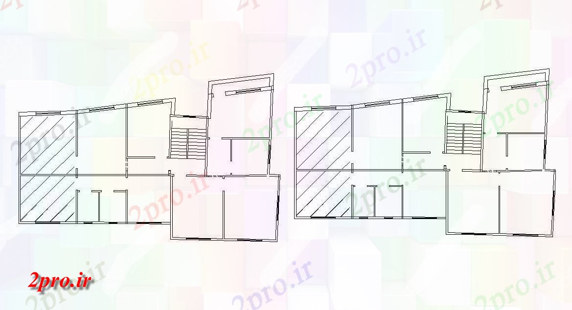 دانلود نقشه مسکونی  ، ویلایی ، آپارتمان  آپارتمان دو بعدی  طراحی طرحی  (کد48449)