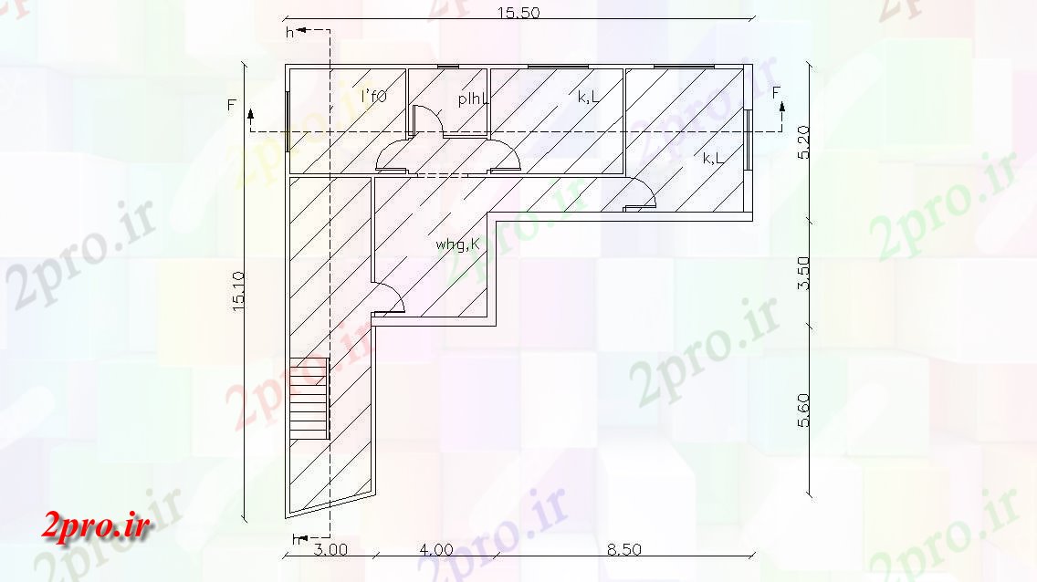 دانلود نقشه مسکونی  ، ویلایی ، آپارتمان  طراحی معماری ویلایی کوچک دو بعدی  (کد48454)