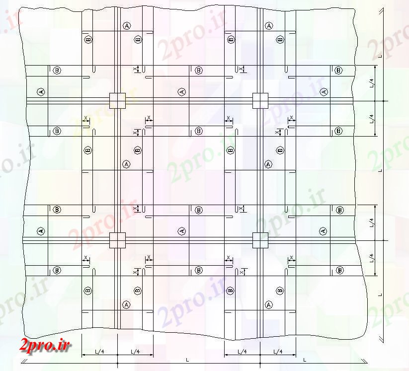 دانلود نقشه جزئیات ساخت و ساز تقویت موج نو نوار  طراحی   (کد48466)