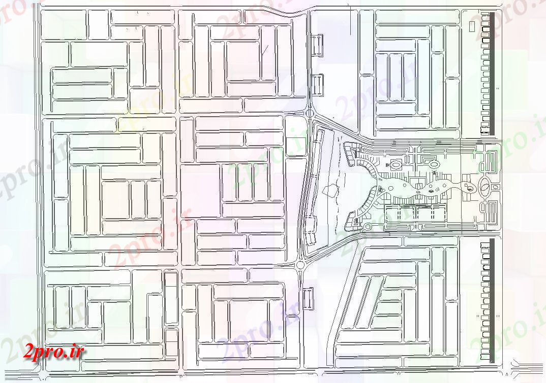دانلود نقشه برنامه ریزی شهری مورسیا شهر برنامه ریزی طراحی  نشیمن (کد48482)