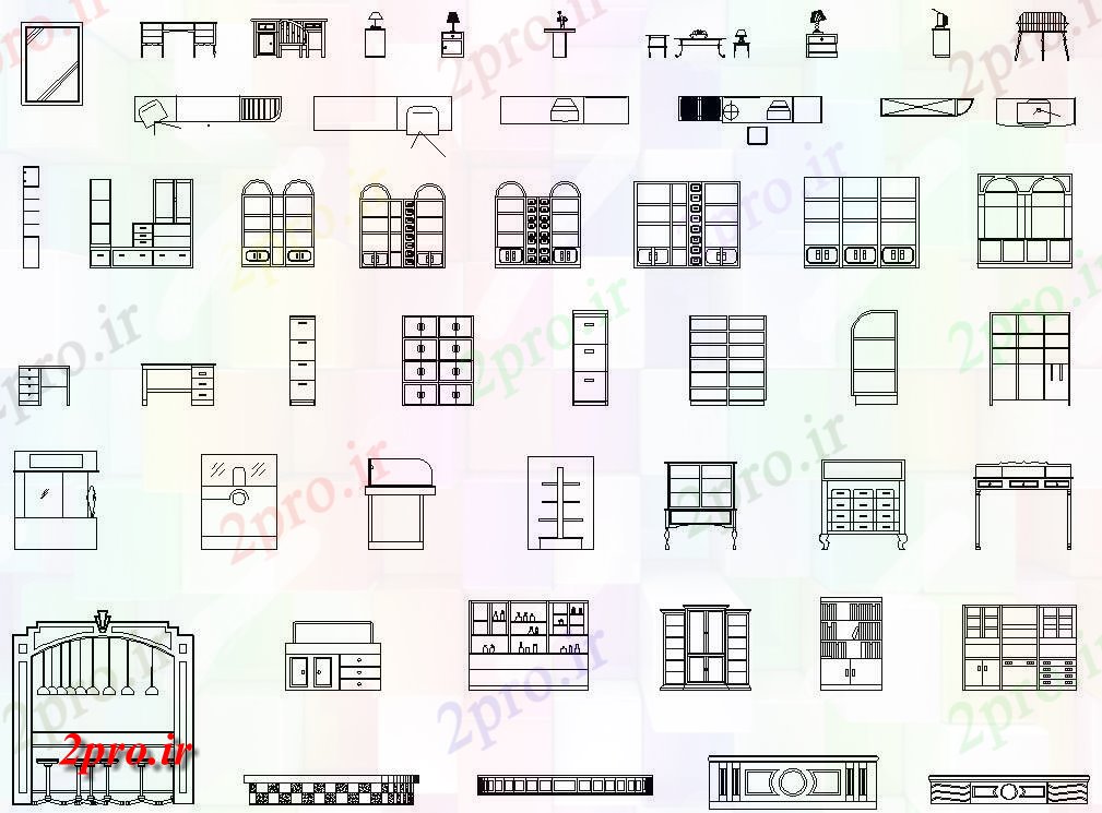 دانلود نقشه بلوک مبلمان  اتوکد داشتن جزئیات از مبلمان کمکی بلوک،  برای  این بلوک (کد48569)