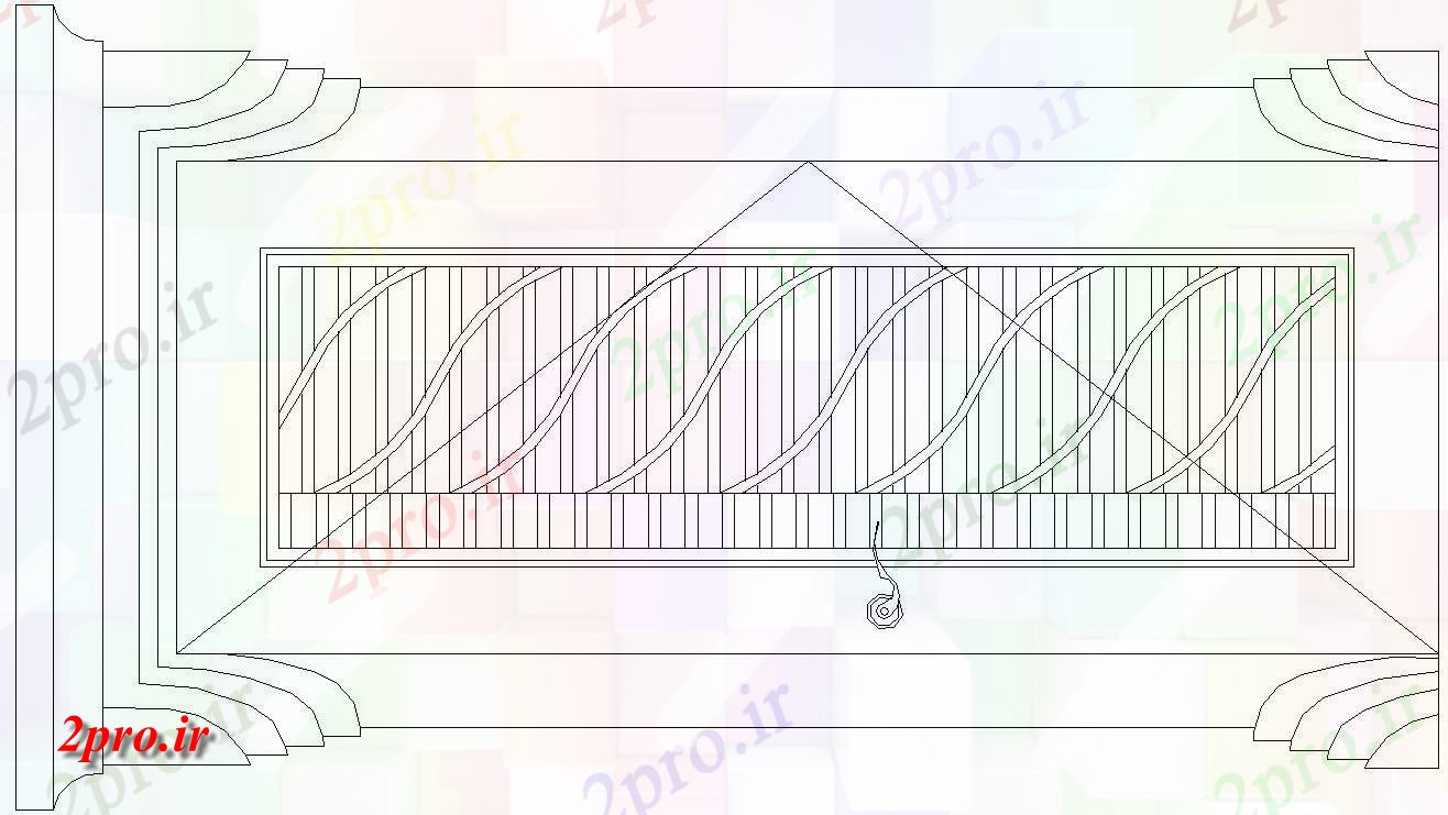 دانلود نقشه جزئیات طراحی در و پنجره     اتوکد شامل طراحی نمای از درب زیبا   (کد48815)