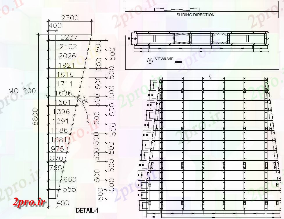 دانلود نقشه پلان مقطعی   از بخش بلوک   plan (کد49046)