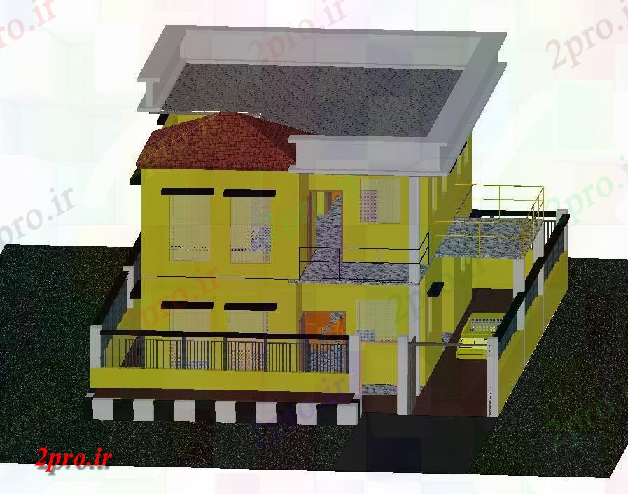 دانلود نقشه  خانه مسکونی ، ویلا خانه مدل (کد49192)