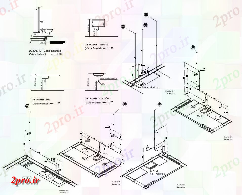 دانلود نقشه جزئیات لوله کشی خانه لوله کشی لوله ایزومتریک    (کد49296)