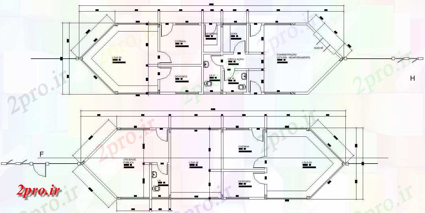 دانلود نقشه پلان مقطعی    ساختمان توالت جزئیات طرحی طبقه   دو بعدی   (کد49356)
