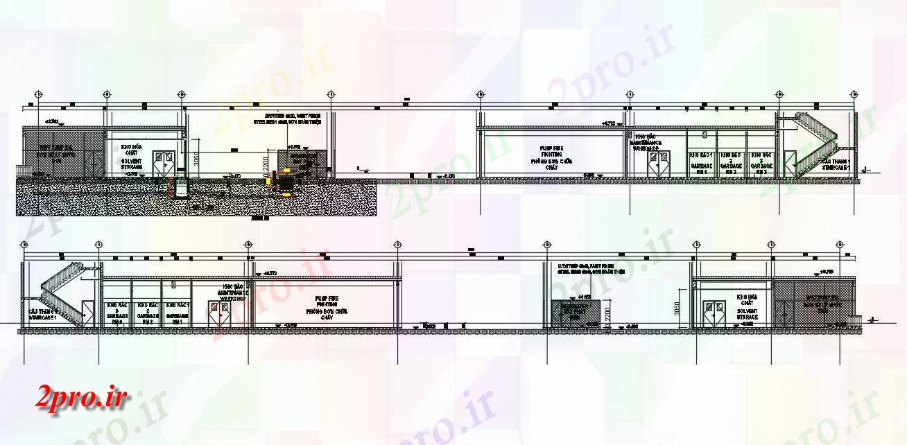 دانلود نقشه پلان مقطعی  طراحی از خانه زیرزمینی جزئیات بخش لوله کشی    (کد49604)
