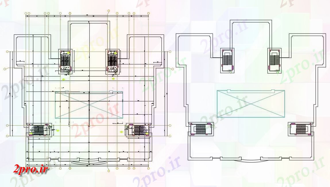 دانلود نقشه پلان مقطعی اتوکد  از طرحی بخش تراس آپارتمان     building (کد49928)