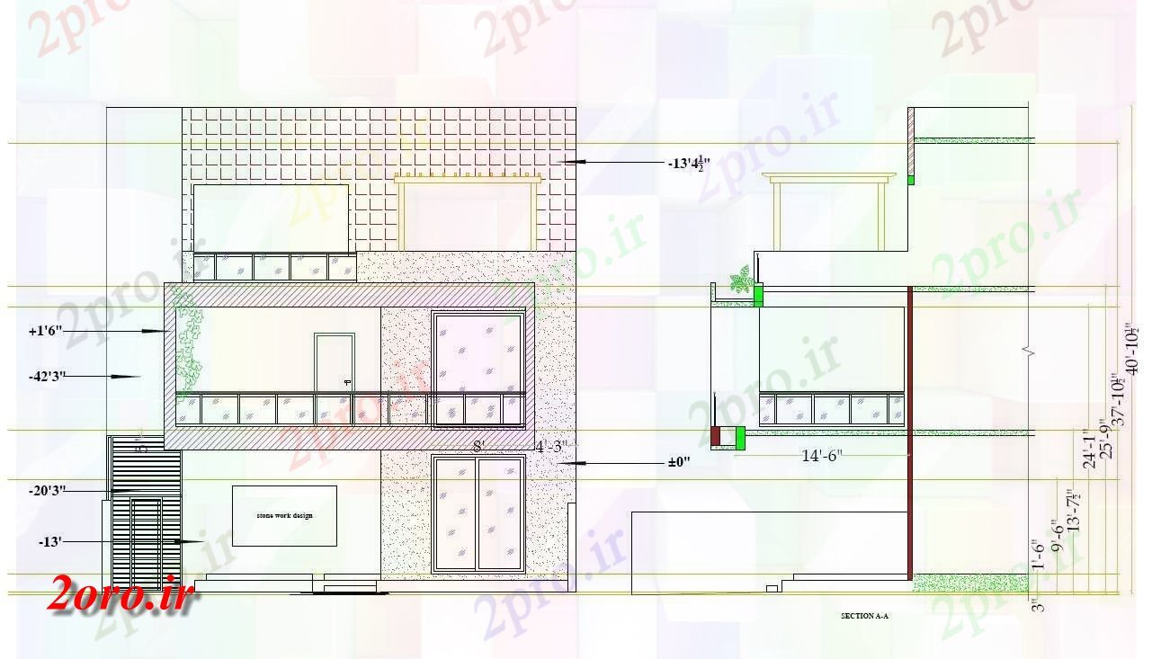 دانلود نقشه خانه های کوچک ، نگهبانی ، سازمانی - X50 شمالی طرحی خانه و نما   (کد49929)