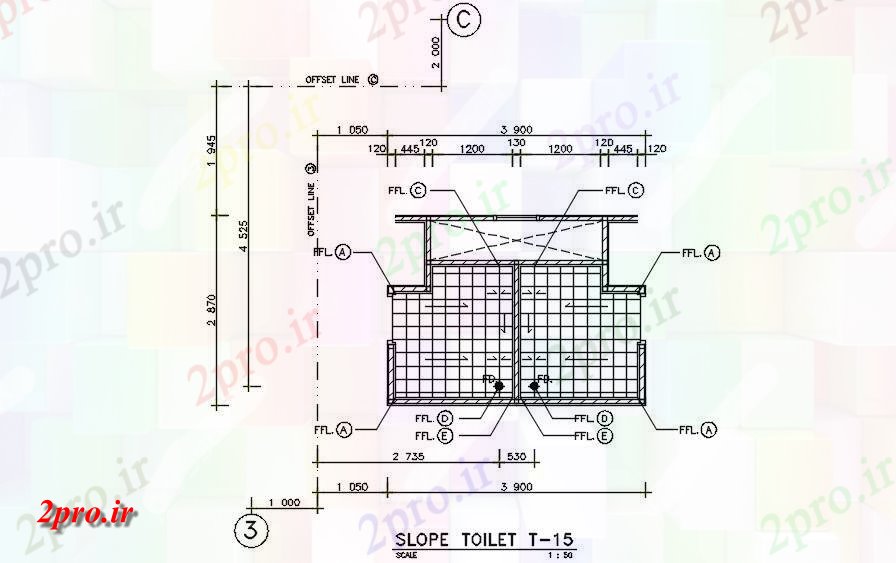 دانلود نقشه ساختمان اداری - تجاری - صنعتی طبقه جزئیات      دو بعدی  اتوکد (کد50112)