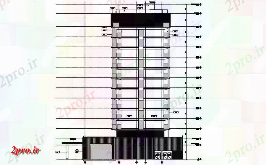 دانلود نقشه هتل - رستوران - اقامتگاه     دو بعدی  نشان سوتهسید نما از چوب پا راه رفتن 10 هتل building تفصیلی    (کد50123)