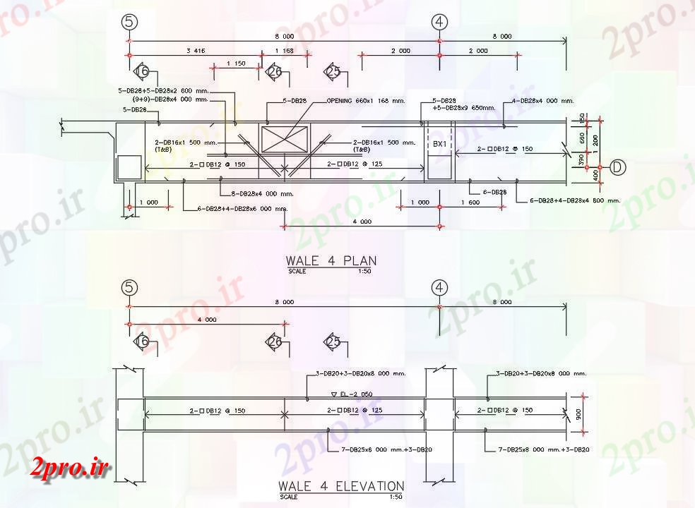 دانلود نقشه پلان مقطعی بخش و نما Wale به طرحی جزئیات   اتوکد       (کد50135)