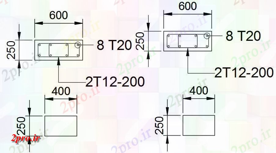 دانلود نقشه پلان مقطعی ستون بخشی جزئیات آرماتور  اتوکد دو بعدی  نشیمن     می شود (کد50172)