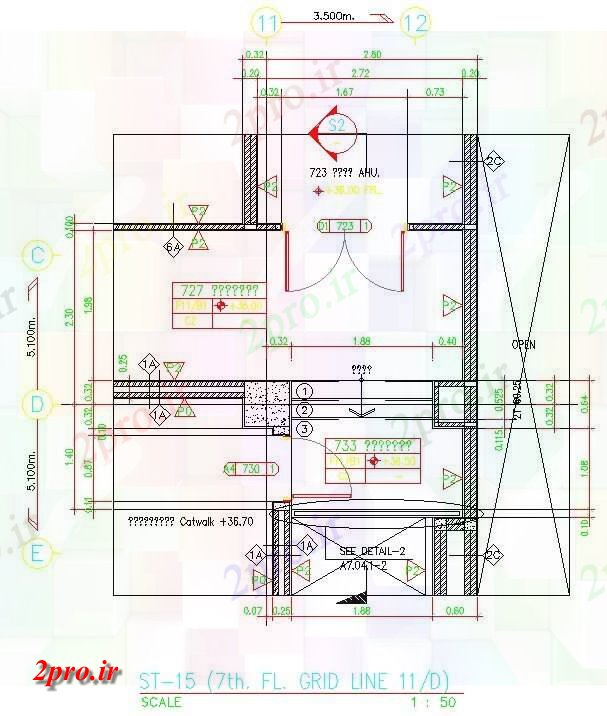 دانلود نقشه پلان مقطعی Gridline با درب جزئیات بخش   اتوکد  نشیمن  با توجه به   در حال حاضر (کد50188)