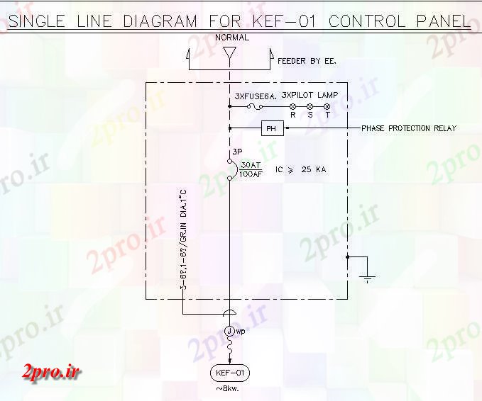 دانلود نقشه پلان مقطعی نمودار خط برای KEF 01 کنترل جزئیات بخش پنل         دو بعدی  اتوکد   در حال حاضر (کد50213)