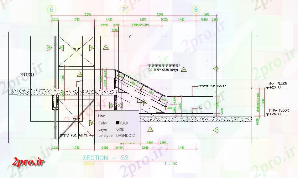 دانلود نقشه پلان مقطعی راه پله بخش سمت طراحی دقیق     اتوکد       در حال حاضر (کد50240)