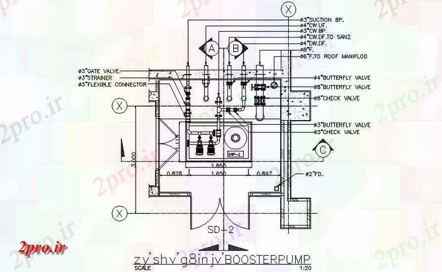 دانلود نقشه پلان مقطعی پمپ تقویت کننده جزئیات بخش های معمول    طراحی     در حال حاضر (کد50290)