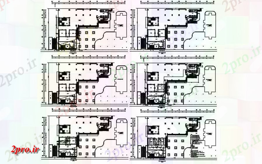 دانلود نقشه ستون شش طبقه طرحی ستون از ساختمان هتل و جزئیات بخش های معمول  اتوکد   طراحی  دو بعدی     می شود (کد50300)