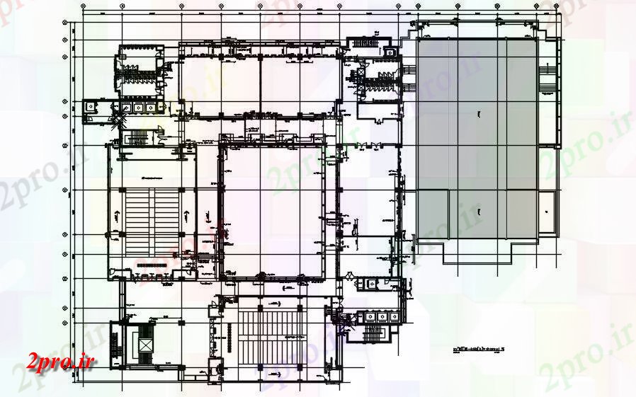 دانلود نقشه پلان مقطعی ساختمان شرکت طرحی و بخش نمونه جزئیاتی  اتوکد   طراحی  دو بعدی     می شود (کد50305)