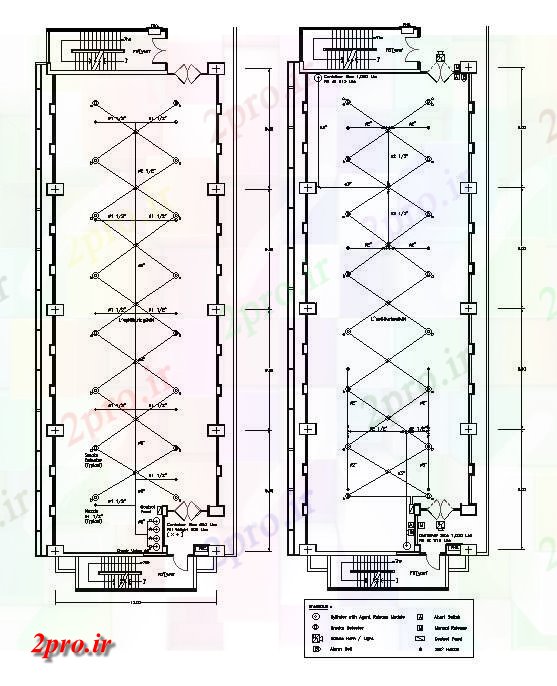 دانلود نقشه اتوماسیون و نقشه های برق ساختمان تجاری سایبان برقی         دو بعدی    (کد50306)
