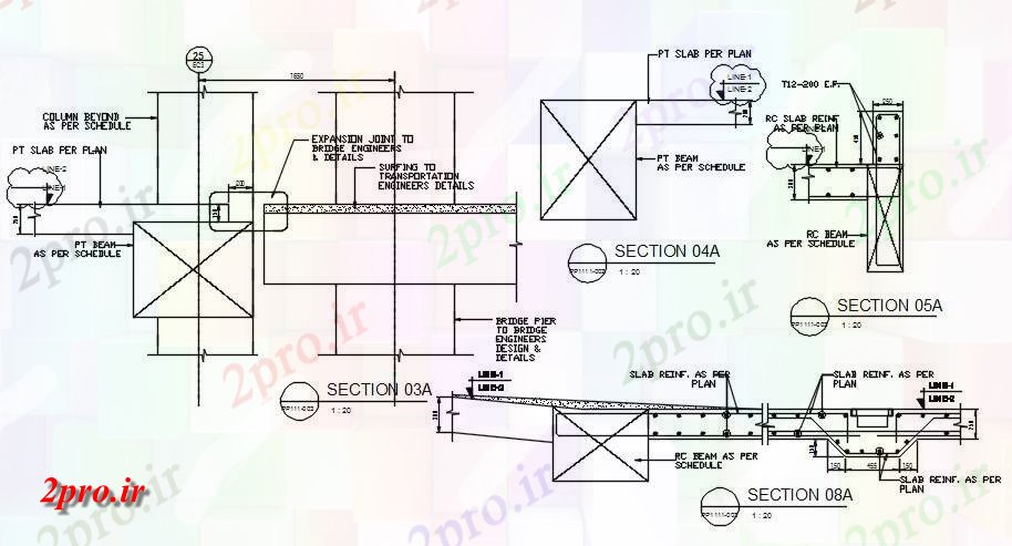 دانلود نقشه پلان مقطعی RC و PT دال جزئیات بخش تقویت          در حال حاضر (کد50367)