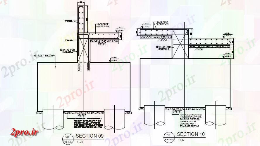 دانلود نقشه پلان مقطعی تقویت نمونه از پرتو و بخش دال جزئیات  دو بعدی  اتوکد   ارائه   در حال حاضر (کد50369)