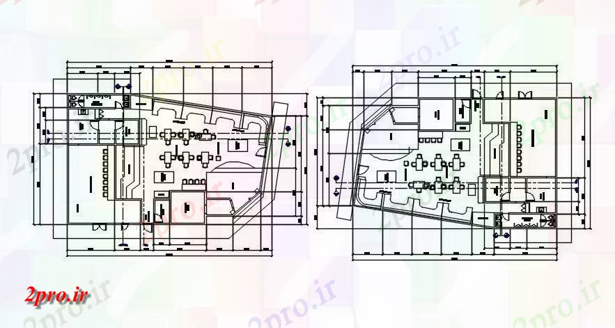 دانلود نقشه هتل - رستوران - اقامتگاه  جزئیات کافه رسم        (کد50514)